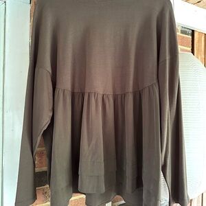 Zara mixed media top